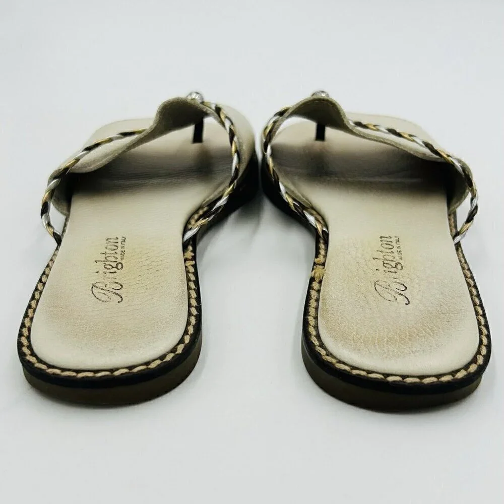 Brighton ivory leather